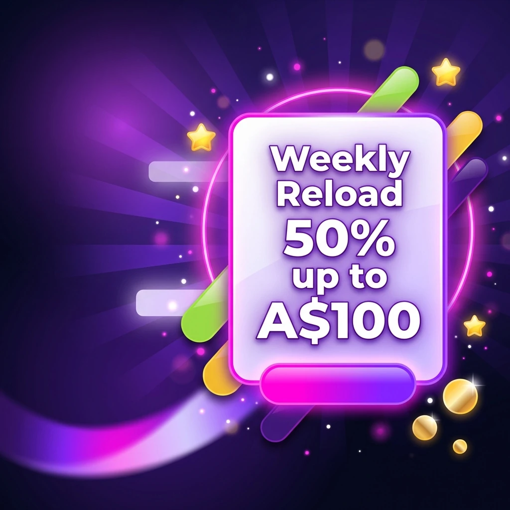 Weekly Reload 50% up to A$100